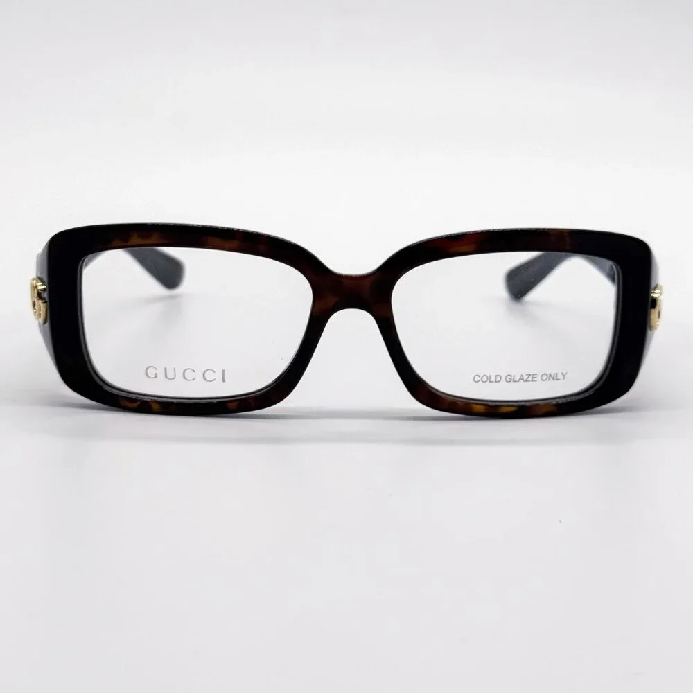 NEW GUCCI GG1406O OO2 EYEGLASSES WOMEN HAVANA RECTANGULAR EYEWEAR GUCCI